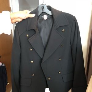 Talbots blackwool jacket with militarystyle button